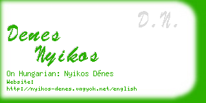 denes nyikos business card